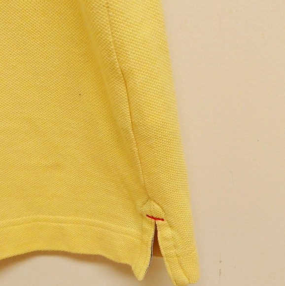 Tommy Hilfiger Men's Polo Custom Fit Yellow Shirt Size Medium - Picture 5 of 7